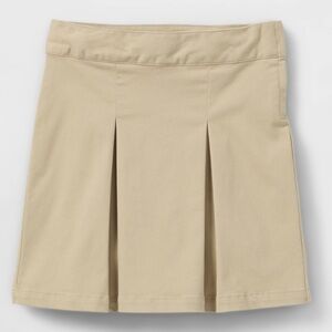 Cat & Jack Pleated Twill Uniform Skort Skirt Khaki Girl’s 16 Plus